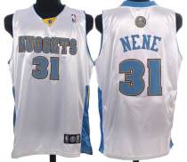 Denver Nuggets -31 Nene Hilario Stitched White NBA Jersey