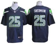 Nike Seattle Seahawks #25 Richard Sherman Steel Blue Team Color Men's Stitched NFL Elite Jersey