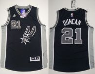 San Antonio Spurs -21 Tim Duncan Black New Road Stitched NBA Jersey