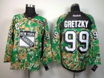 New York Rangers -99 Wayne Gretzky Camo Veterans Day Practice Stitched NHL Jersey