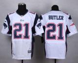 Nike New England Patriots -21 Malcolm Butler White Mens Stitched NFL Elite Jersey