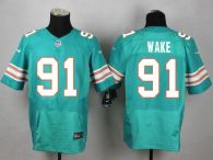 Nike Miami Dolphins #91 Cameron Wake Aqua Green Alternate Men’s Stitched NFL Elite Jersey