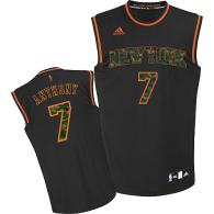 New York Knicks -7 Carmelo Anthony Black Camo Fashion Stitched NBA Jersey