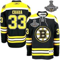 Boston Bruins 2011 Stanley Cup Champions Patch -33 Zdeno Chara Black Stitched NHL Jersey