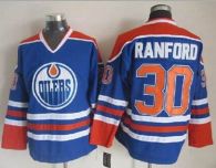Edmonton Oilers -30 Bill Ranford Light Blue CCM Throwback Stitched NHL Jersey