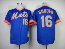 Mitchell And Ness 1983 New York Mets -16 Dwight Gooden Blue Throwback Stitched MLB Jersey