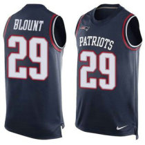 Nike New England Patriots -29 LeGarrette Blount Navy Blue Team Color Stitched NFL Limited Tank Top J