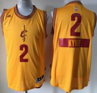 Cleveland Cavaliers -2 Kyrie Irving Yellow 2014-15 Christmas Day Stitched NBA Jersey