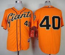 San Francisco Giants #40 Madison Bumgarner Orange Cool Base Stitched MLB Jersey