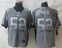Nike Oakland Raiders -52 Khalil Mack Grey NFL Elite Drift Fashion Jersey