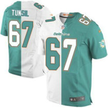 Nike Dolphins -67 Laremy Tunsil Aqua Green White Stitched NFL Elite Split Jersey