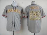 San Francisco Giants #28 Buster Posey Grey USMC Cool Base Stitched MLB Jersey