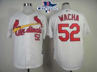St Louis Cardinals #52 Michael Wacha White Cool Base 2013 World Series Patch Stitched MLB Jersey