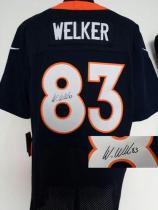 Nike Denver Broncos #83 Wes Welker Navy Blue Alternate Men's Stitched NFL Elite Autographed Jersey