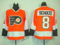 Philadelphia Flyers -8 Dave Schultz Orange CCM Throwback Stitched NHL Jersey
