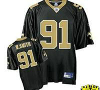 New Orleans Saints -91 Will Smith Black elite jersey