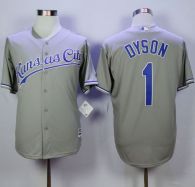 Kansas City Royals -1 Jarrod Dyson Grey New Cool Base Stitched MLB Jersey