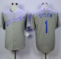 Kansas City Royals -1 Jarrod Dyson Grey New Cool Base Stitched MLB Jersey