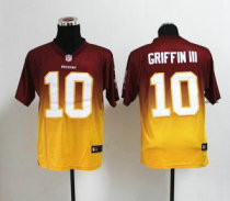 NEW Washington Redskins 10 Robert Griffin III Red Yellow Drift Fashion II Elite NFL Jerseys