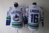 Vancouver Canucks -16 Trevor Linden White Stitched NHL Jersey