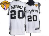 San Antonio Spurs -20 Manu Ginobili Stitched White Finals Patch NBA Jersey