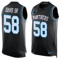 Nike Panthers -58 Thomas Davis Sr Black Team Color Stitched NFL Limited Tank Top Jersey