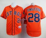 Houston Astros #28 Jon Singleton Orange Cool Base Stitched MLB Jersey