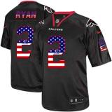 Nike Falcons -2 Matt Ryan Black Men's Stitched NFL Elite USA Flag Fashion Jersey