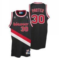 Portland Trail Blazers -30 Terry Porter Black Throwback Stitched NBA Jersey