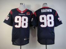Nike Houston Texans #98 Connor Barwin Navy Blue Team Color With 10th Patch Men's Stitched NFL Elite