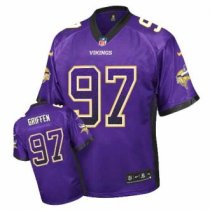 Nike Vikings -97 Everson Griffen Purple Team Color Stitched NFL Elite Drift Fashion Jersey