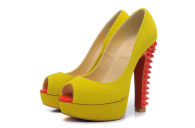 CL 14 cm yellow fish mouth sandals AAA