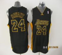 Los Angeles Lakers -24 Kobe Bryant Black With Black NO Stitched NBA Jersey