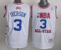 Mitchell And Ness Philadelphia 76ers -3 Allen Iverson White 2003 All Star Stitched NBA Jersey