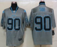 New Nike Detroit Lions 90 Suh Lights Out Grey Elite Jersey