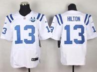 Nike Indianapolis Colts #13 TY Hilton White With 30TH Seasons Patch Men's Stitched NFL Elite Jersey