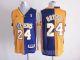 Los Angeles Lakers -24 Kobe Bryant Yellow Purple Split Fashion Stitched NBA Jersey