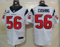 Nike Houston Texans -56 Brian Cushing White With C Patch Mens Stitched NFL Elite Jersey