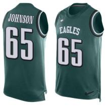 Nike Eagles -65 Lane Johnson Midnight Green Team Color Stitched NFL Limited Tank Top Jersey