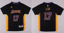 Revolution Los Angeles Lakers -17 Jeremy Lin Black Purple NO Stitched NBA Jersey