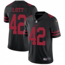 Nike 49ers -42 Ronnie Lott Black Alternate Stitched NFL Vapor Untouchable Limited Jersey