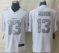 Nike Miami Dolphins -13 Dan Marino White NFL Limited Platinum Jersey