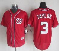 Washington Nationals #3 Michael Taylor Red New Cool Base Stitched MLB Jersey
