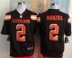 Nike Cleveland Browns -2 Johnny Manziel Brown Team Color Stitched NFL Game jersey