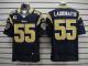 Nike St Louis Rams -55 James Laurinaitis Navy Blue Team Color With C Patch Men's Stitched NFL Elite