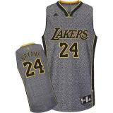 Los Angeles Lakers -24 Kobe Bryant Grey Static Fashion Stitched NBA Jersey