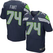 Nike Seahawks -74 George Fant Steel Blue Team Color Stitched NFL Elite Jersey