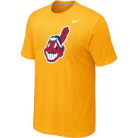 MLB Cleveland Indians Heathered Nike Yellow Blended T-Shirt