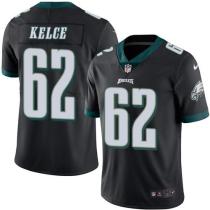 Nike Eagles -62 Jason Kelce Black Stitched NFL Color Rush Limited Jersey
