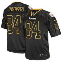 Nike Pittsburgh Steelers #84 Antonio Brown Lights Out Black Men's Stitched NFL Elite Jersey
